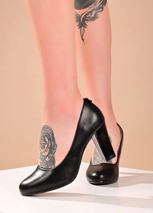 Туфли женские черные на каблуке т1550 уценка6 фото