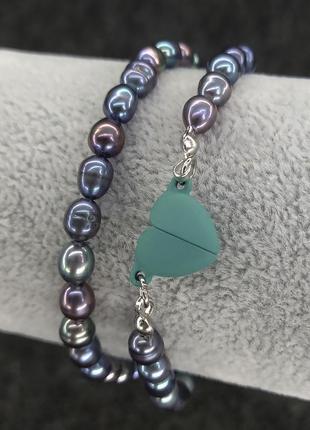 Браслет чокер 2 в 1 перли морська хвиля / перли морська хвиля