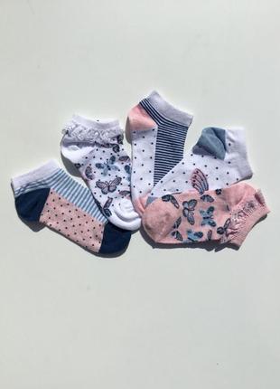 Низькі шкарпетки для дівчинки метелики primark примарк оригінал