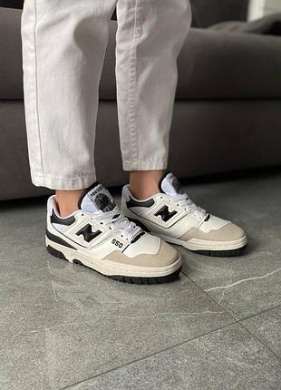 Кросівки чоловічі new balance 550 white black/кроссовки мужские нью беленс 550