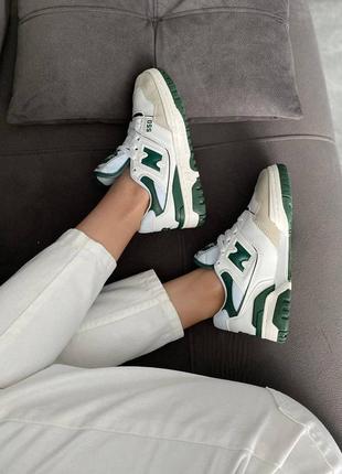 Кросівки жіночі new balance 550 white green/кроссовки женские нью беленс 5508 фото