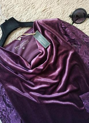 Шикарна велюрова оксамитова блузка з мереживними рукавами/блуза/кофточка/джемпер3 фото