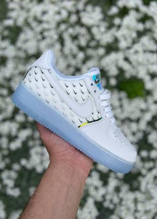 Жіночі кросівки boys nike air force 1 white blue more boys nike