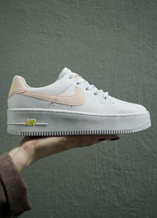 Жіночі кросівки nike air force low white orange 2.0