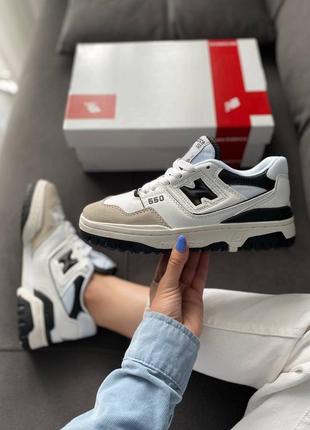 Кросівки жіночі new balance 550 white black/кроссовки женские нью бэлэнс 5503 фото