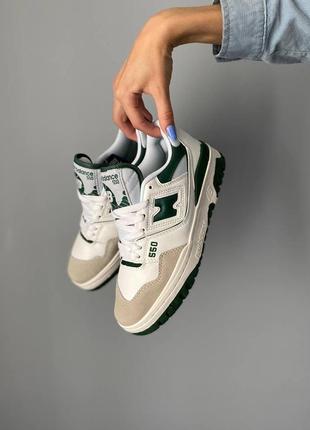 Кросівки жіночі new balance 550 white green/кроссовки женские нью бэлэнс 5504 фото