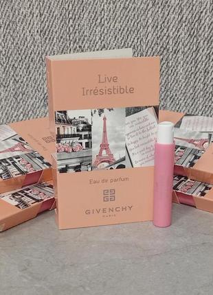 Givenchy live irresistible eau de parfum пробник для женщин (оригинал)2 фото