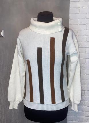 Вінтажний светр, напіввовняної вінтажний светр, кофта lewinger франція , м