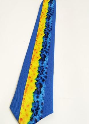 Галстук патриотический. краватка патріотична жовто-блакитна.3 фото