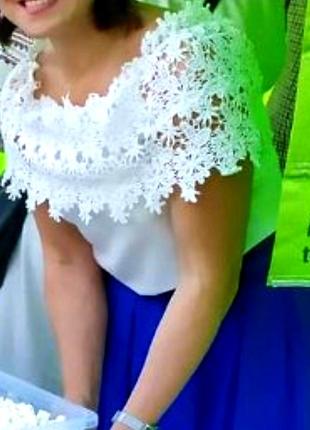 Шикарна біла блуза