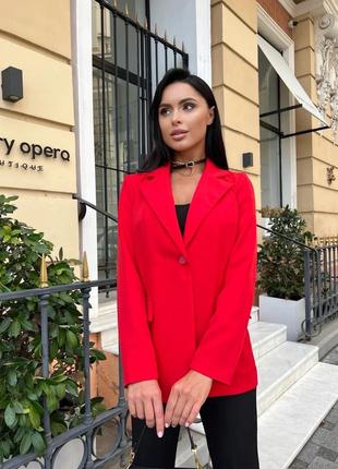 Піджак жіночий класичний жакет чорний червоний блакитний жовтий рожевий