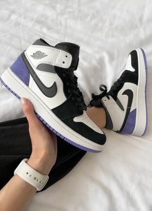 Жіночі кросівки nike air jordan 1 retro "varcity purple" / жіночі кросівки найк аїр джордан