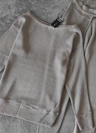 В'язаний костюм, кофта та штани quiz новий, з біркою the rev rockn2 фото