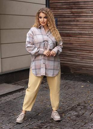 🔥куртка сорочкового крою в клітинку🔥