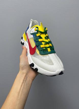 Кросівки react element ‘87 ‘yellow blue red’ кроссовки8 фото