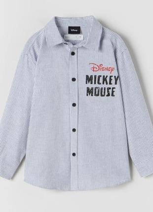 Рубашка с микки  zara mickey mouse