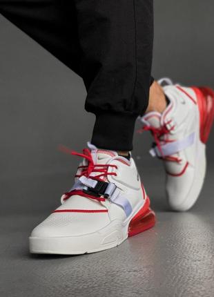 Чоловічі кросівки nike air force 270 white red / кросівки найк білі з червоним