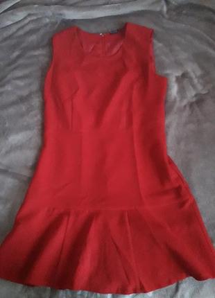 Червона коротка сукня-трапеція bon prix