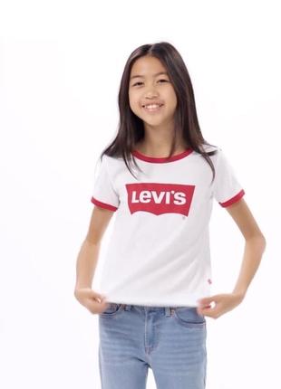 Футболка дитяча levi's, колір білий😍 майка футболочка