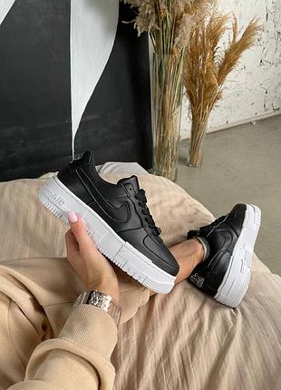 Жіночі кросівки Runner nike air force 1 pixel black знижка sale
