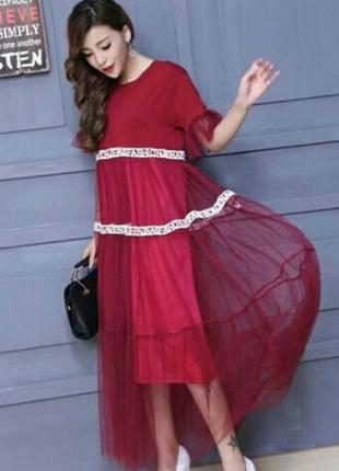 Жіноче плаття трикотаж, сітка