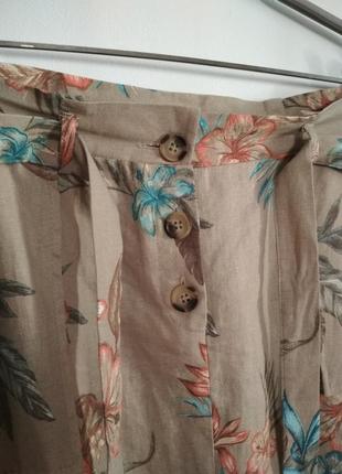 Лён вискоза 100% натуральная роскошная льняная юбка миди с карманами супер качество!!!4 фото