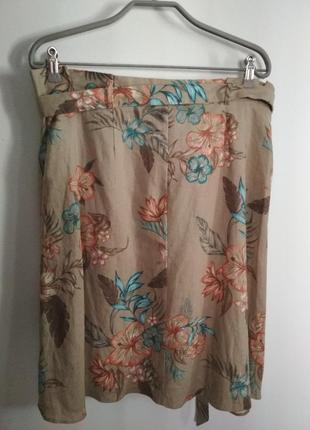 Лён вискоза 100% натуральная роскошная льняная юбка миди с карманами супер качество!!!5 фото