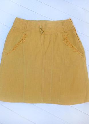 Лляна спідниця assol, розмір 38