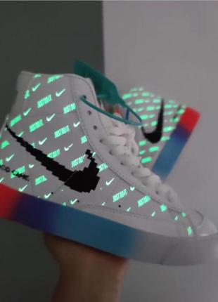 Жіночі високі шкіряні кросівки nike blazer mid '77 🆕 кеди найк блейзер