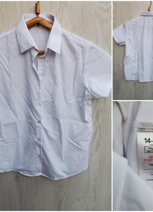 Біла шкільна сорочка george блузка для дівчинки шкільна форма 164-170 см