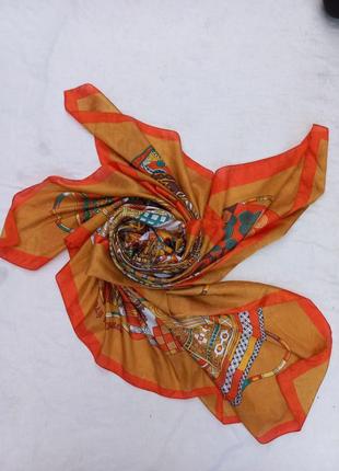 Шаль платок 100% шелк hermes