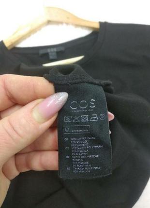 Cos базовий натуральний лонгслів кофта джемпер футболка на довгий рукав чорного кольору s m5 фото