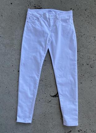 Білі джинси скіні , джинсові штани на високій посадці f&f1 фото
