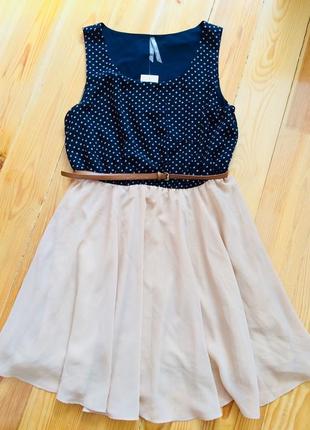 Красивое летнее платье в горошек new look
