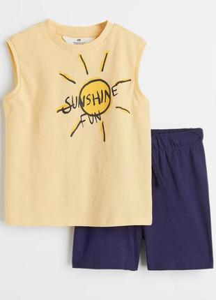 Дитячий літній костюм комплект sunshine h&m на хлопчика 103541 фото