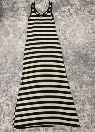 Сукня, сарафан сірий в полоску1 фото