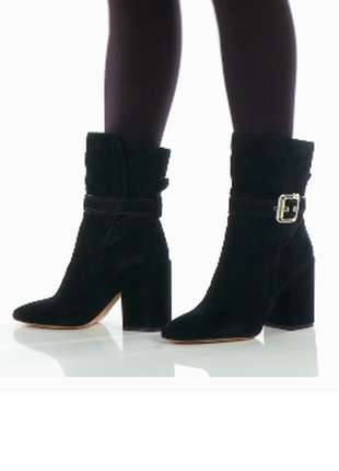 Черные замшевые ботинки демисезон бренд vince camuto р. 40
