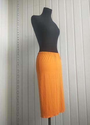 Стрейчевая юбка- карандаш оранжевого цвета humanoid, s,3 фото