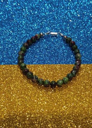 Браслет-цоизит 18 см.