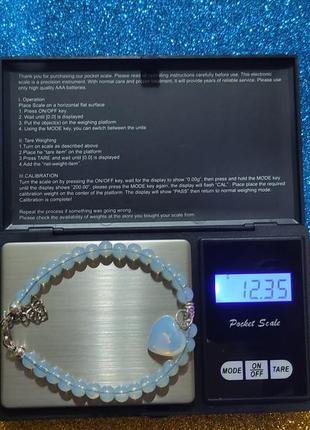 Браслет -лунный камень-19 см.5 фото