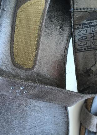 Оригінальні шкіряні босоніжки 38 р. кожаные босоножки5 фото