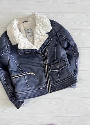 Крута утеплена косуха під джинс з ефектом потертості від mayoral