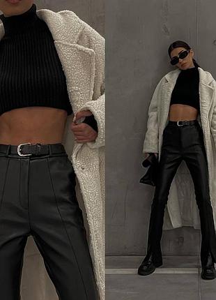 Стильні жіночі брюки зі стрілками і розрізами