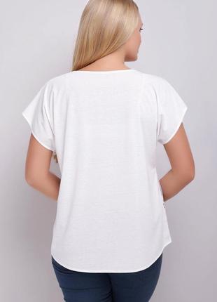 Женская футболка большого размера с цветочным принтом -оригинальная2 фото