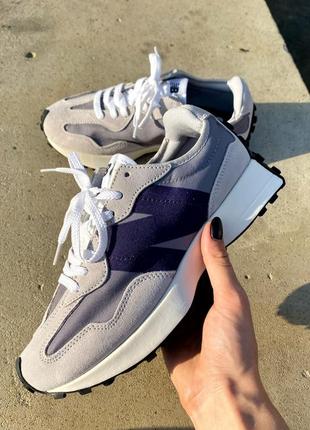 Жіночі кросівки new balance 327 grey/violet/  женские кроссовки нью беленс1 фото