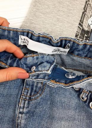 Стильная юбочка от denim co 8-9 лет, 128-134 см.2 фото