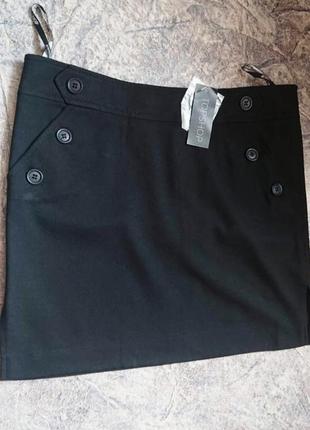 Фирменная чёрная юбка topshop5 фото