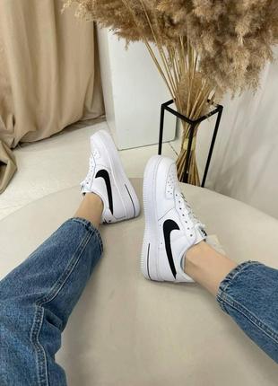 Жіночі кросівки nike air force 1 white black 49 фото