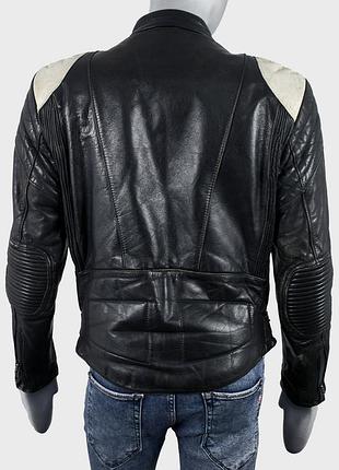 Вінтажна шкіряна чоловіча куртка, косуха, байкерська мотокуртка