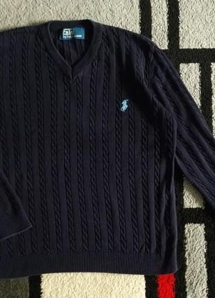 Темно-синій шкільний светр,пуловер для хлопчика 10-11 років